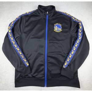 NBA Golden State Warriors Zip Warm Up Track Jacket Back Graphic Men's Sz XL
